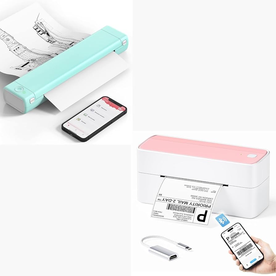 Pmo M08F プリンター Amazon.com: Phomemo Portable Printers Wireless for Travel